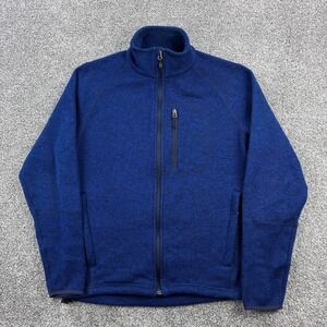 Orvis Trout Bum Jacket Mens Medium Blue Full Zip Fleece‎ Lined Pockets Fishing